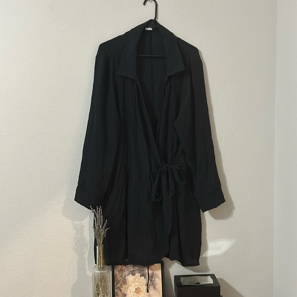 Time and Tru Swimsuit Cover, 2X, Black, Lightly Worn